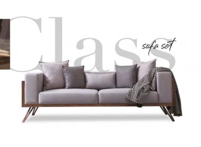 Graues Luxus Sofa Polster Couch Wohnzimmer Einrichtung Stilvolle Möbel